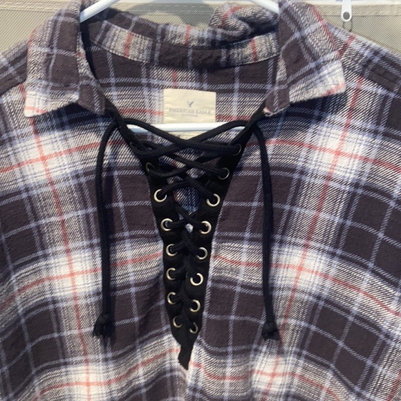 American Eagle Outfitters Distressed Flannel in Size Medium - Picture 3 of 6